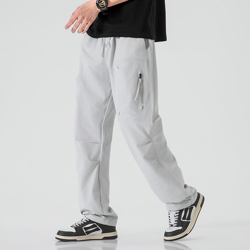 Summer New Overalls Casual Loose Men's Trousers Trendy Brand Men's High-end Pants Men's Wide Legs