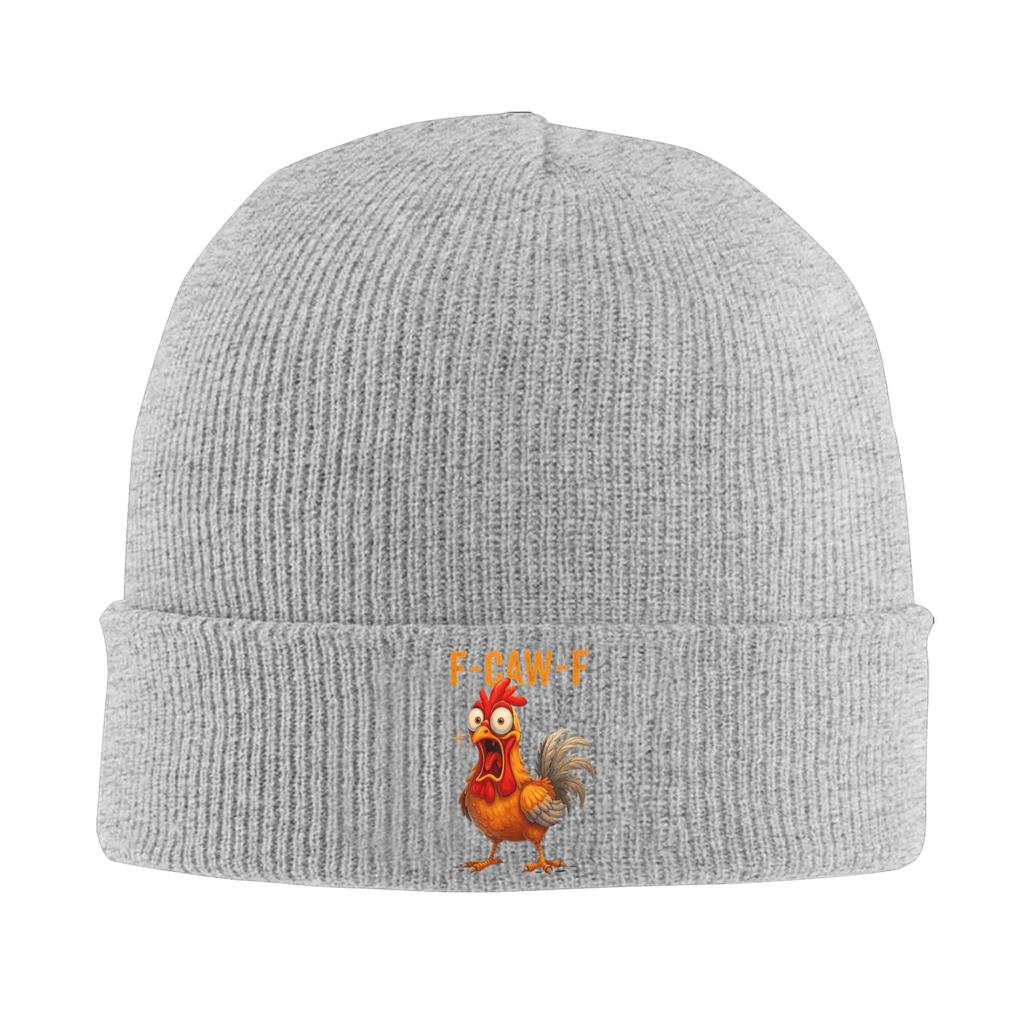 Zitat Hahn Meme FCawF Lustiges Hühner Humor Mützen Beanie Mützen Herbst Muster Skullies Beanies Lässig Herren Warm Weich Kappe
