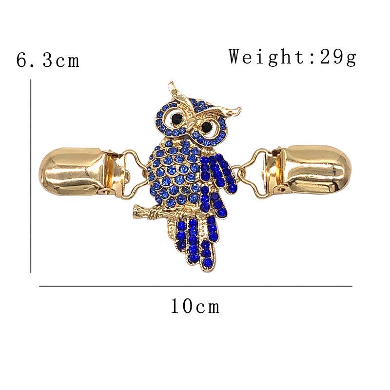 Owl Brooch Pin With Rhinestones For Women Fashion Accessory Gift For Winter