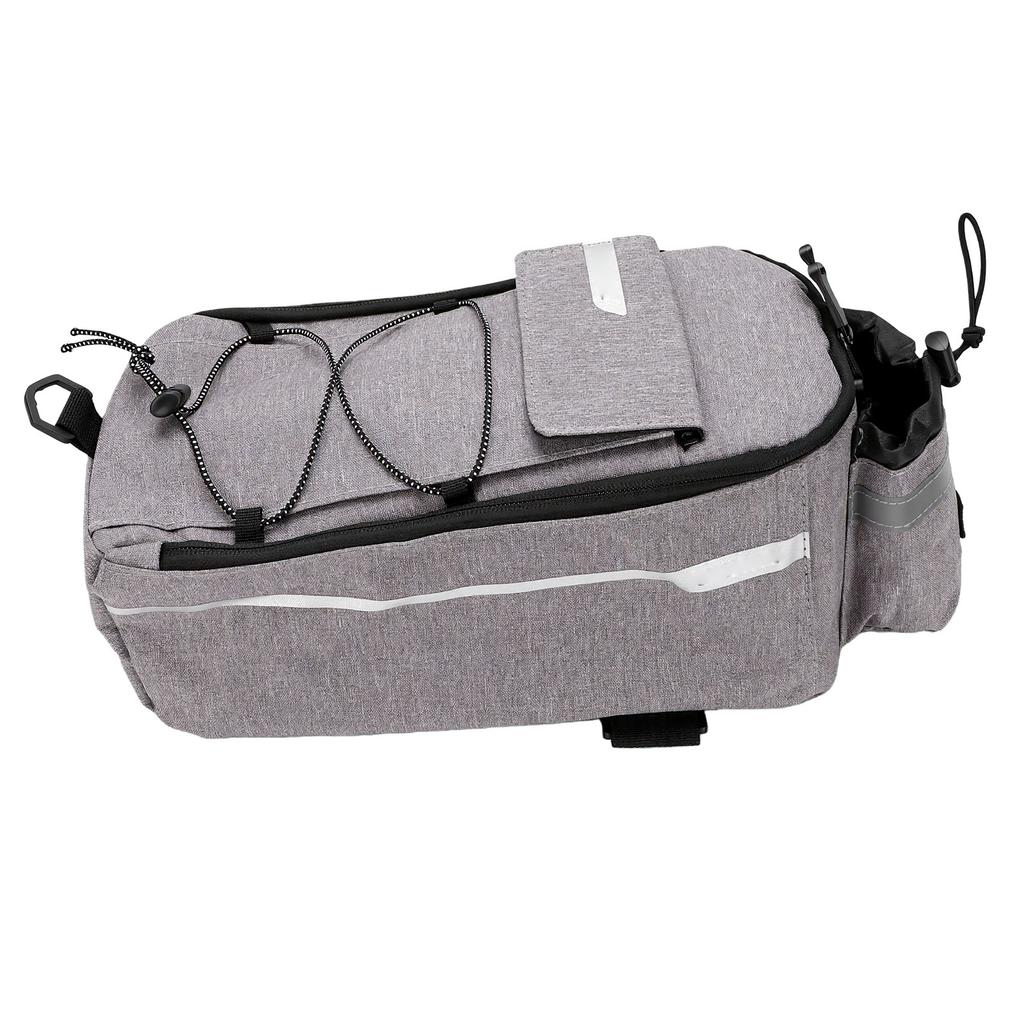 Bike Rack Bag Reflective Stripe Grayness Cycling Equipment High Capacity Rear Bike Rack Bag