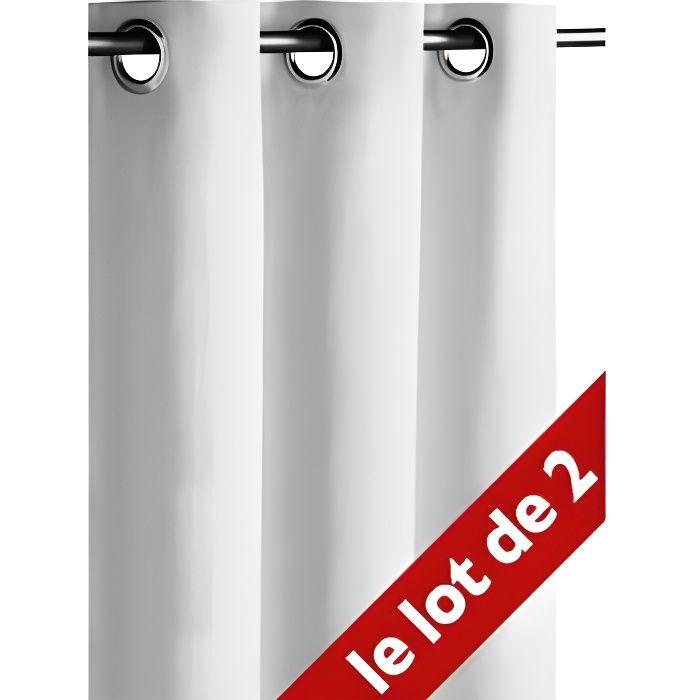 Lot de 2 Rideaux occultants 135x240 cm - Perle