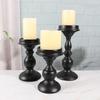 American Retro Black Iron Candlestick: Aromatherapy Pillar Candle Holder & Photography Prop