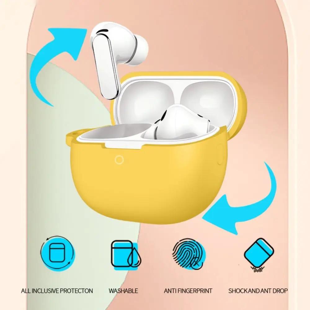 Silicone Earphone Case with Carabiner Dustproof Charging Box Sleeve Shockproof Anti Drop for HuaWei FreeBuds Pro 5