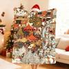 Retro Country Weihnachtsdecke für weiche Überwurfdecke für Picknick Bett Sofa Zuhause Schlafzimmer Gemütlich Warm Bequem