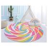 Rainbow Round Carpet Living Room Bedroom Carpets Lollipop Bedside Foot Mat Fluffy Soft Rug Home Decoration Rugs  Alfombras
