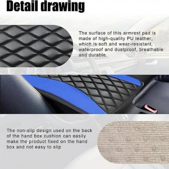 Leather Car Center Console Pad Universal Car Console Cushion Pad Box Cover