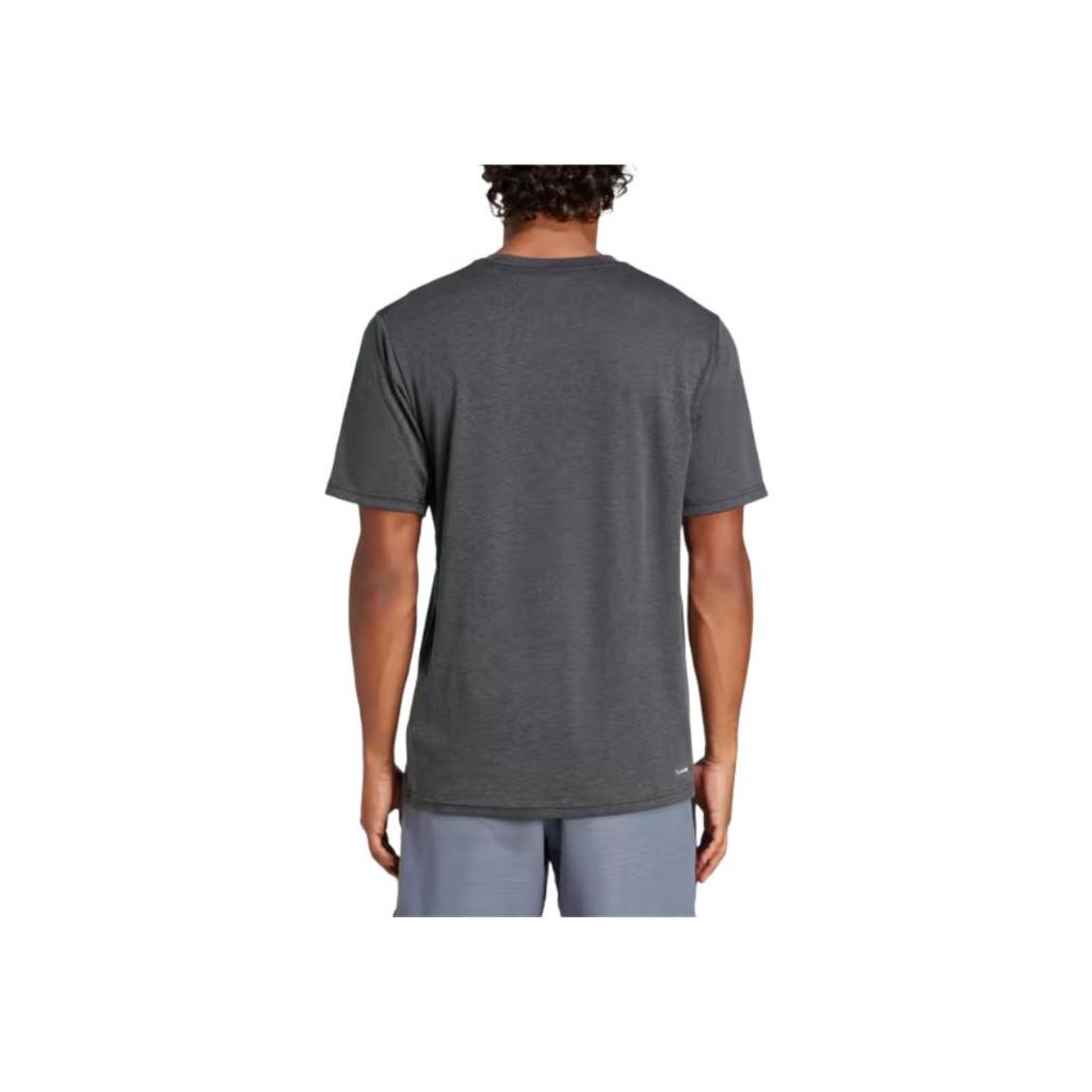 Adidas Logo Pattern Round Neck Short Sleeve T-Shirt Men Tops Gray JE5706