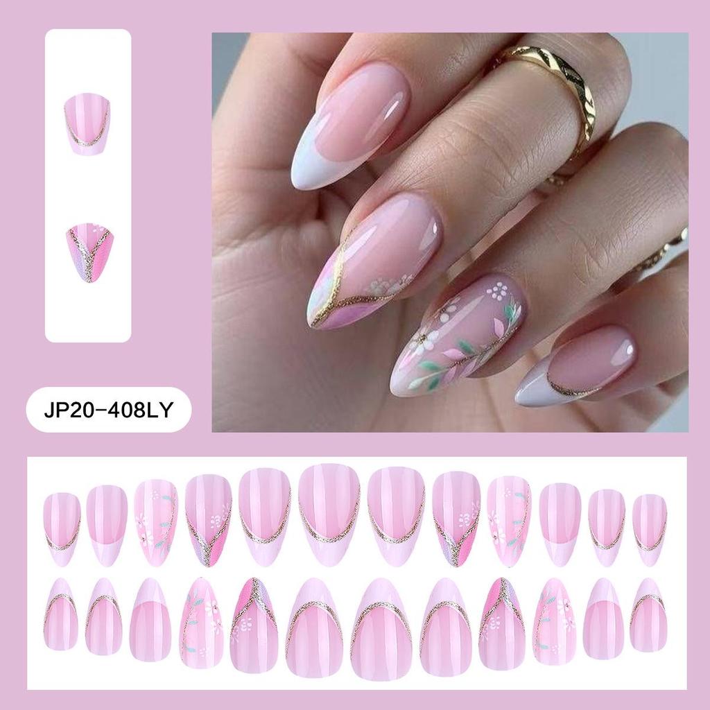 Pegatinas Desmontables para Uñas Estilo Europeo y Americano - Uñas Postizas Simples y Llevables