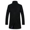 Autumn and Winter Men's Woolen Coat Fashion Monk Collar Woolen Trench Coat Men's Cotton Thickened Woolen Coat