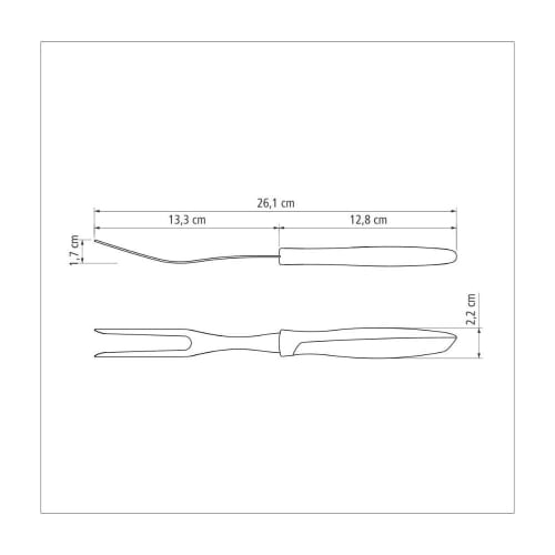 Tramontina Plenas Lightweight Design Carving Fork, 26cm, Lightweight and Durable, All-Purpose Series, Black, Dishwasher Safe, Ultra Lightweight, Made