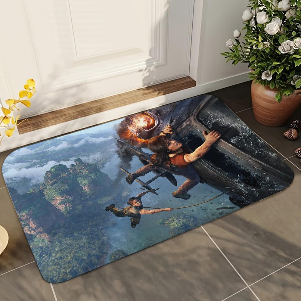 1pc Uncharted Bathroom Absorbent Mats Anti-Slip Mats Home Decor Supplies Carpets Home Kitchen Floor Mats