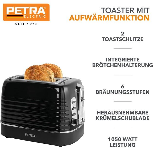 Тостер Petra schwarz/silber (PT5573BLKVDE)