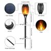 4 Packs Solar Flame Torch Lights Flickering Light Waterproof Garden Decoration Outdoor Lawn Path Yard Patio Floor Decor Lamps