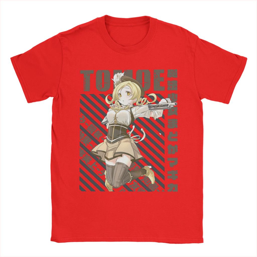 Novelty Mahou Shoujo Mami Tomoe TShirt Unisex Round Neck Pure Cotton T Shirt Madoka Magica Anime Short Sleeve Tees Classic Clothes