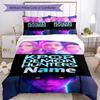 Set Biancheria da Letto KPop Demon Hunters con Nome Personalizzato da 3 Pezzi, Chiusura con Copripiumino Include 1 Copripiumino e 2 Federe, Morbido e Confortevole per Tutte le Stagioni.
