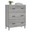 VidaXL Buffet sonoma gris 69,5x34x90 cm bois d'ingénierie 827874