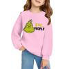 Kids' Long Sleeve Loose Pullover Letter Printed Round Neck Sweatshirt
