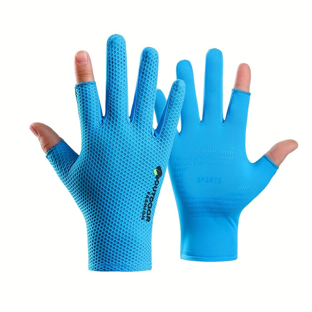 

Summer Cycling Gloves Breathable Mesh Non-Slip Grip Touchscreen MTB Gloves Outdoor Quick Dry Fishing Hiking Camping Gloves синій