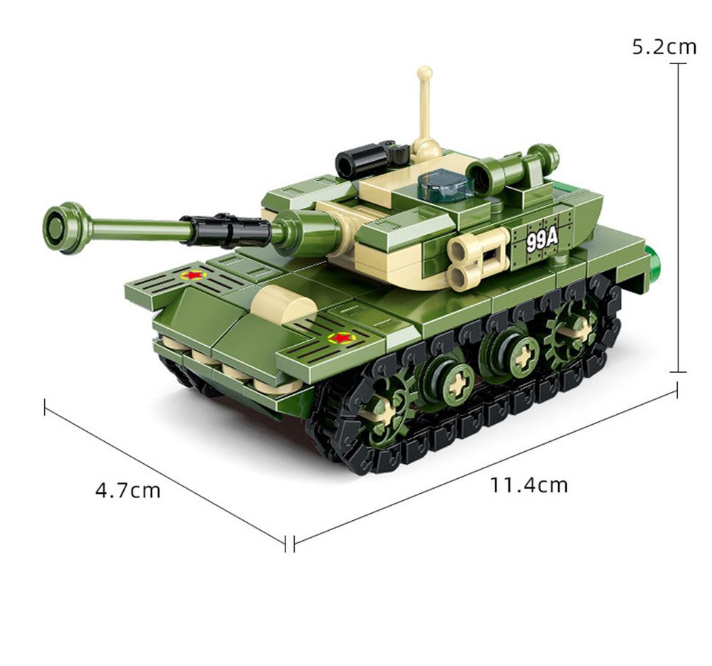 Military WW2 MOC Army King Tiger Tank 99A Main Battle Tanks M1A2 Tank Soldiers Building Blocks Bricks Set For Children Toys