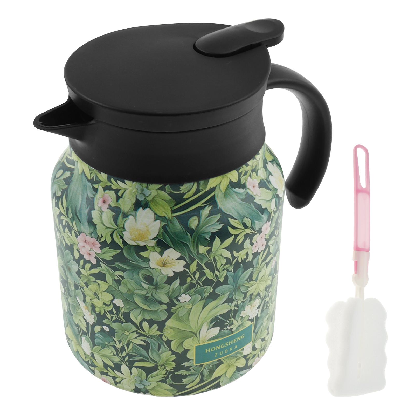 

1000 мл термочайник с заварочным устройством винтажный цветочный узор изолированный чайник термографитовый чайник бытовой изолированный чайник зелёный