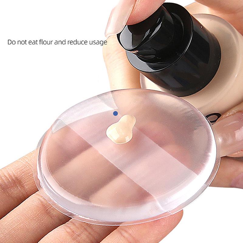 Soft Pu Powder Puff Circular Water Drop Transparent For Cosmetic Face Foundation Bb Cream No Powder Eating Powder Makeup Tool