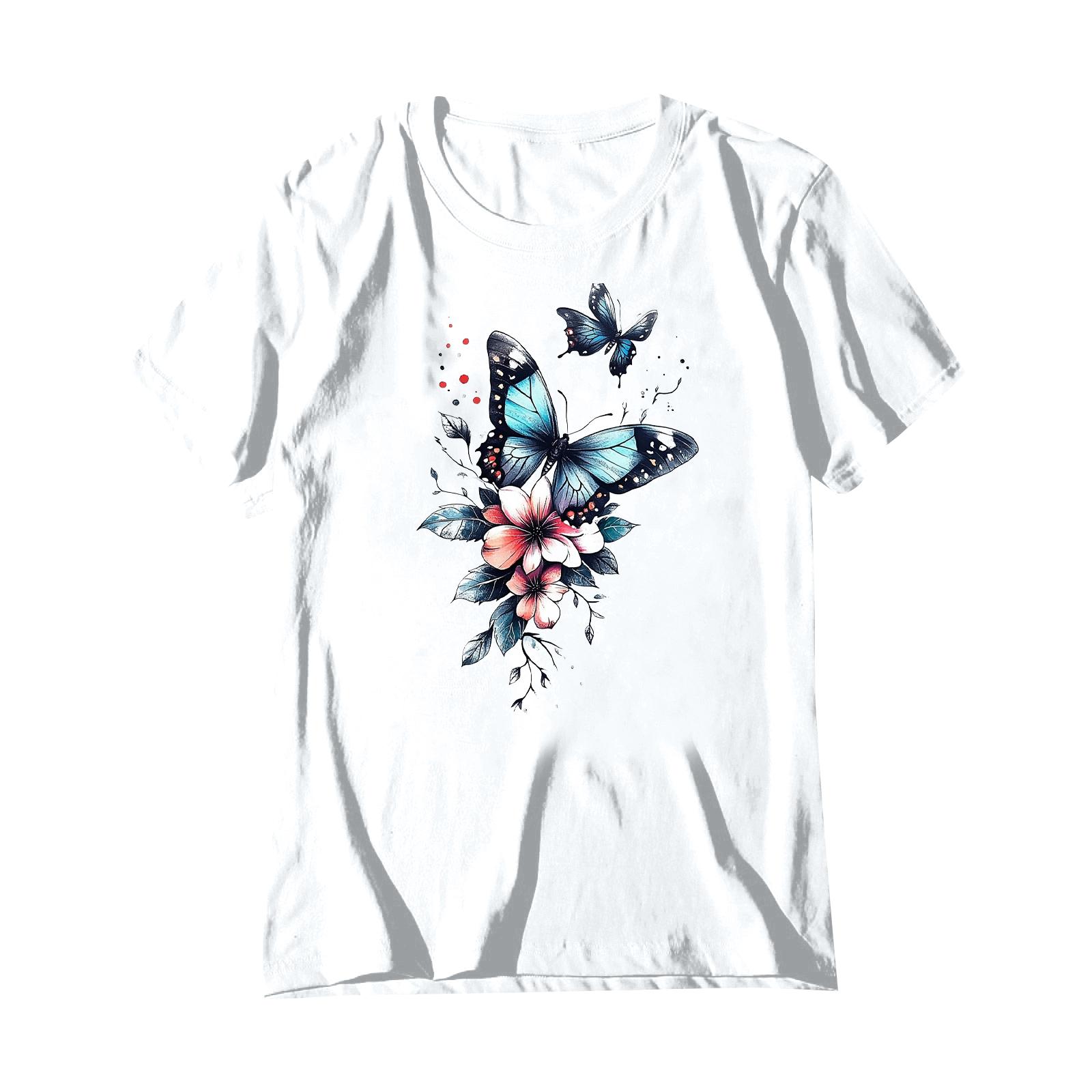 

Женская модная повседневная плиссированная футболка с коротким рукавом с принтом M белый