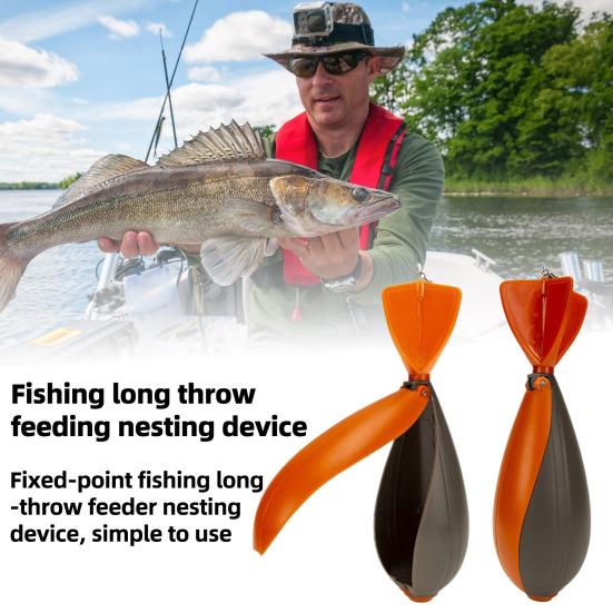 Bait Thrower Fishing Feeder Nesting Tool Compact Design Portable Automatic Fishing Bait Trap Carp Feeder Float Bait Holder