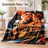 Couverture Flanelle Personnalisée avec Texte Impression Lando Norris Couverture Chaude Confortable Literie Canapé Maison