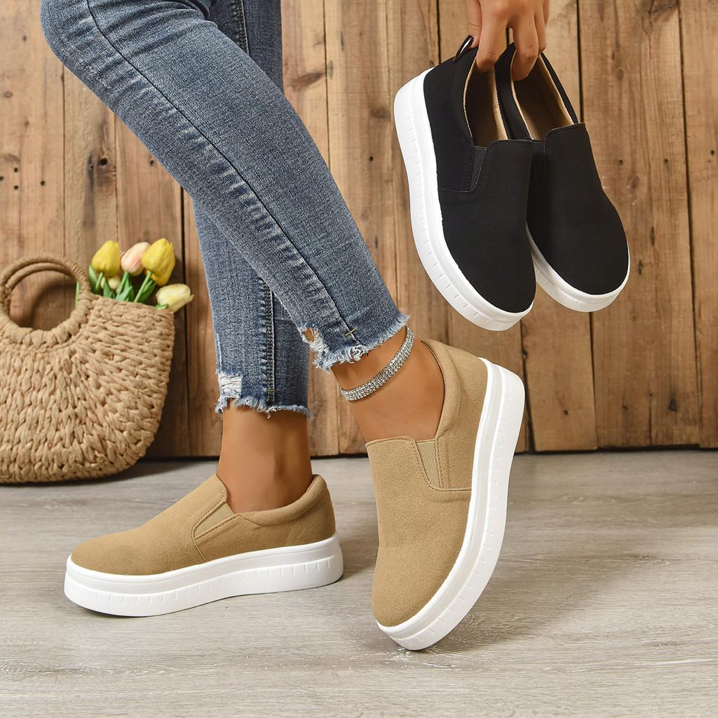 Casual For Women With Thick Sole Rubber Outsole For Daily Comfort