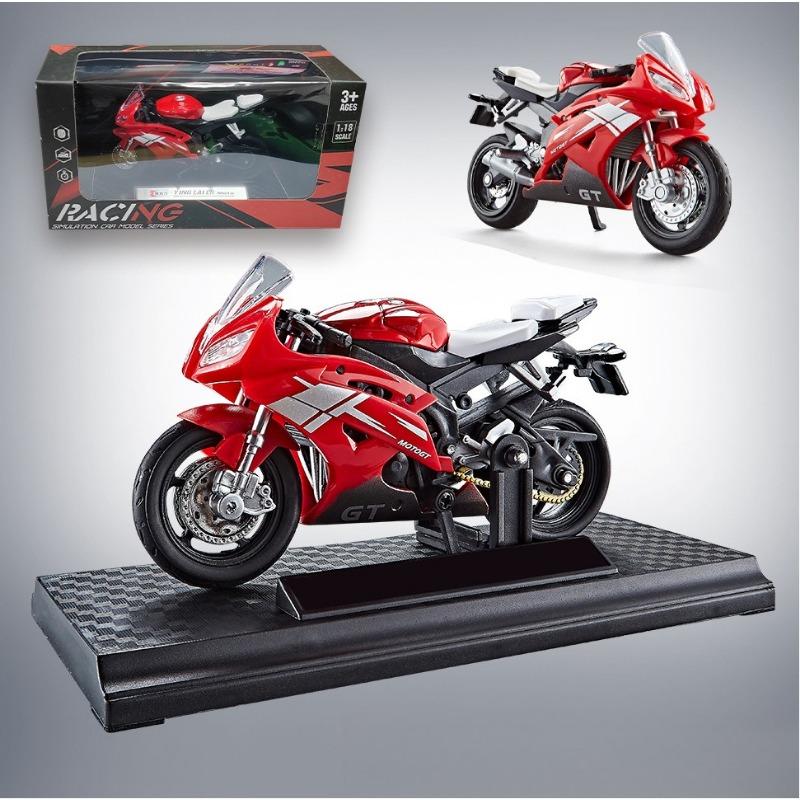 1PC 1:18 alloy motorcycle model Yamaha locomotive ornament simulation toy gift model car