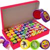 Sellos para Niños Sellos Animales Caras Sonrientes Set de Colores x 60