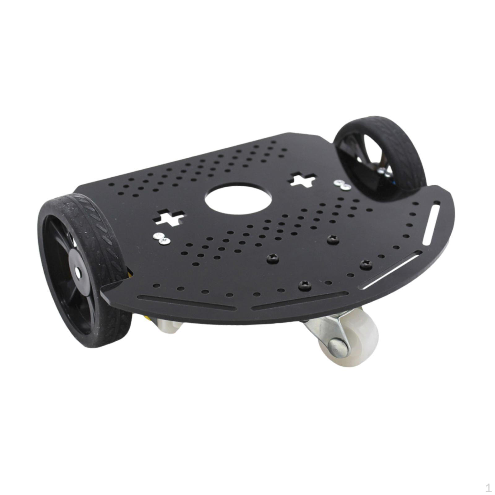 

2WD Smart Robot Car Chassis with Silicone Wheels Assembly,Intelligent Vehicle Part Double