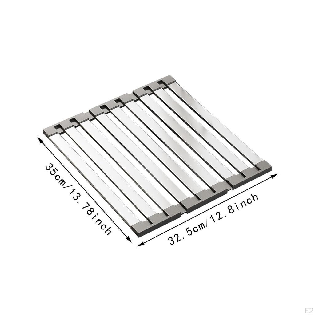 Dish Drying Rack Drainage Sink Holder Kitchen Mat for Cafe Household