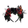 Gothic Artificial Flower Headband Realistic Costume Floral Head Wear  Halloween Party
