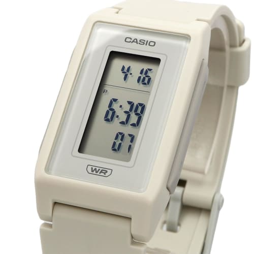 Casio CASIO Pop Digital Watch Biomass Plastic LF-10WH-8 Ladies Matte Ivory Overseas Model