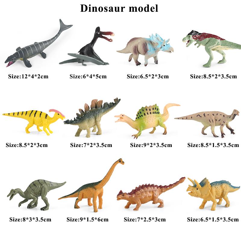 Oenux Montessori Toy Wild Farm Dinosaur Ocean Cat Animals Model Action Figure Zoo Figurines Cute Miniature Education Kid Gift