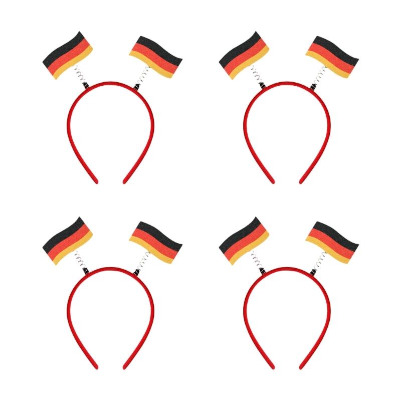 4pcs Matching Soccer Championship Headbands Comfortable Design Headddress For Game Night Parties Decoration