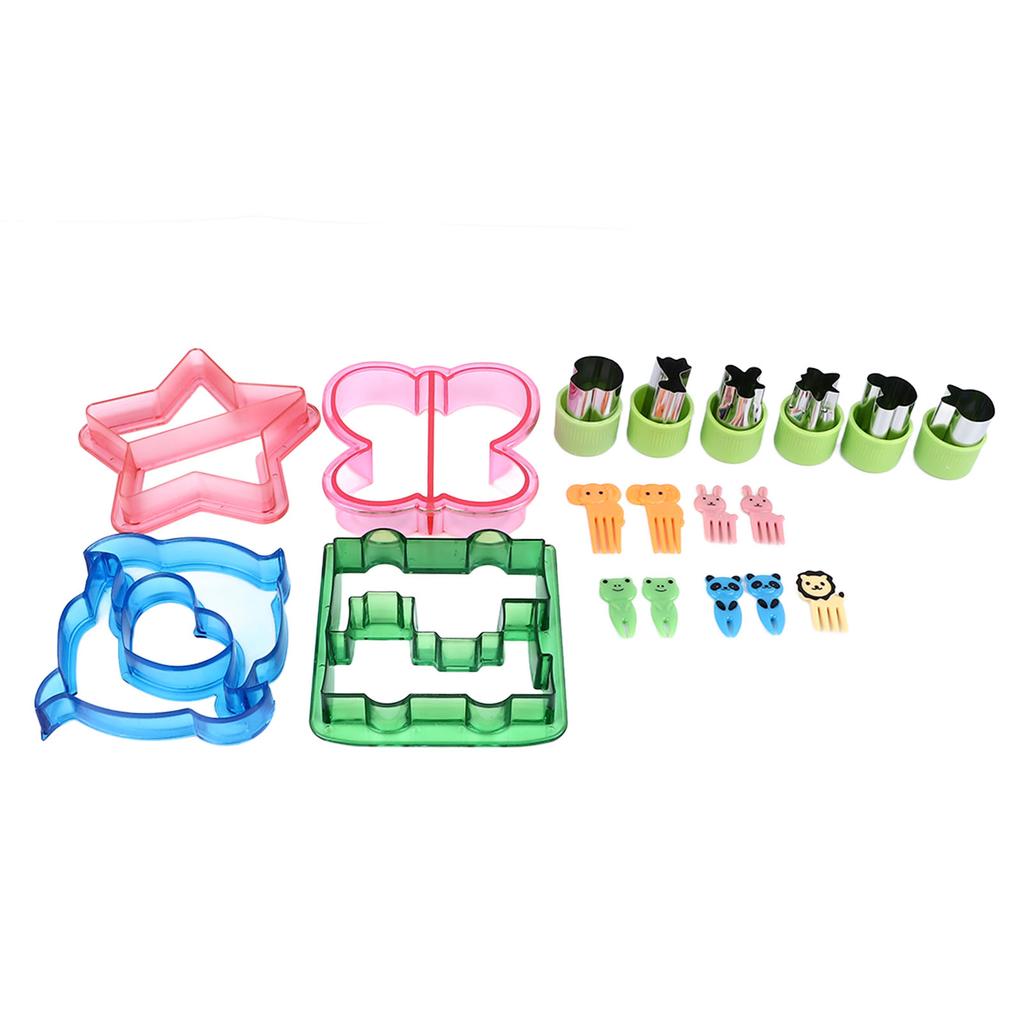 20pcs Sandwich Cutter for Kids Vegetable Cutter Shapes Sets Mini Cookie Cutters Fruit Stamps Mold