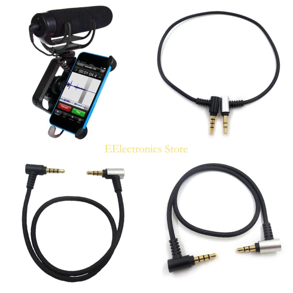 B03C TRS To TRRS Adapter 3.5mm Cable Microphone Audio Converter Patch Cables Balanced Smartphone for Rode SC7 Mic Cord