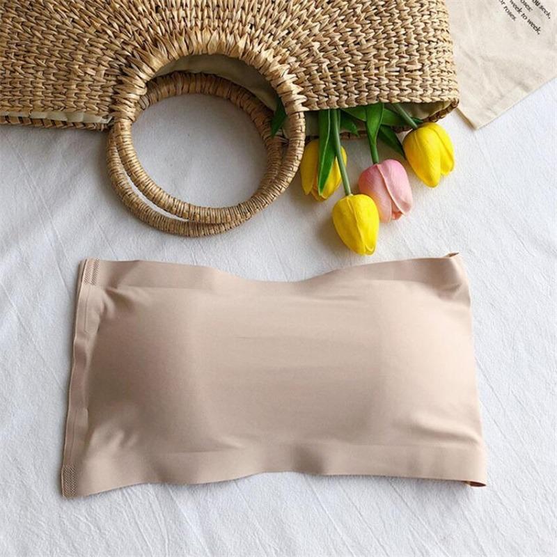 

Женский бюстгальтер без бретелек без бретелек, анти-прогулка, бюстгальтер с тремя рядами пуговиц, обернутая грудь