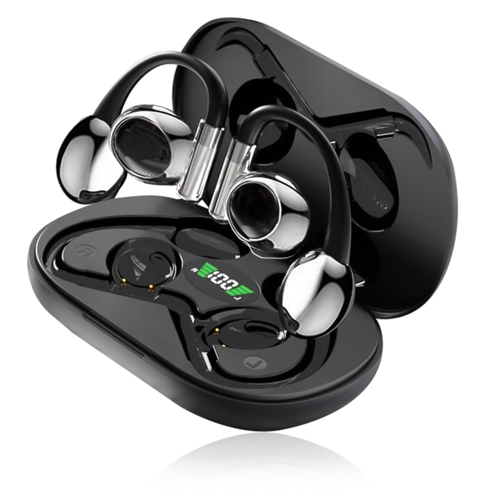 

Meisei Wireless Earphones New Release OWS Bluetooth Air Dual or Single Sound ENC Noise Clear for Conferencing [2026 Earphones] 5.3 Headset, чорний