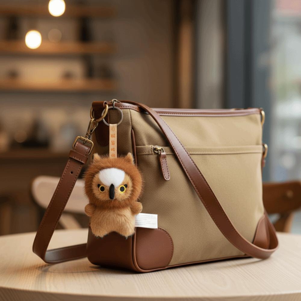 The Unyielding Chicks Series Owl Plush Keychain Adorable Macaw Plush Pendant Birthday Gift