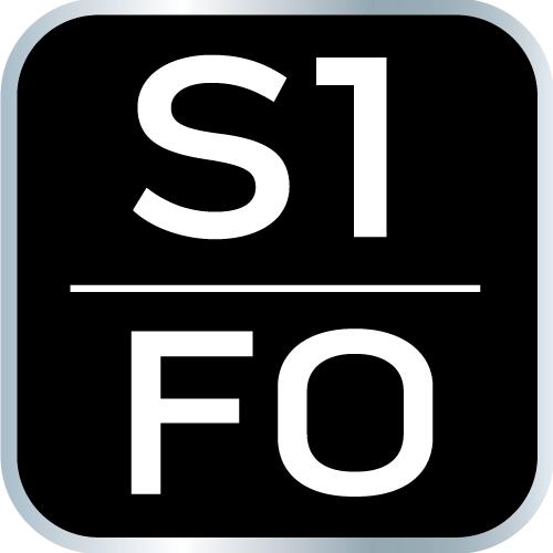S1 FO work shoes, steel toe, size 43