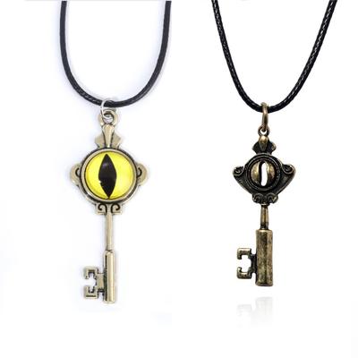 Anime The Owl House Necklace Amity Portal Key Retro Eye Pendant Choker for Women Men Jewelry Accessories