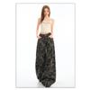 High street workwear wide-leg denim camouflage pants for women 026 new high-waisted slimming loose straight pants