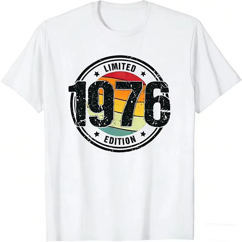 Retro 50 Year Old Vintage 1976 Limited Edition 50th Birthday Classic Graphic 2026 New T Shirts Clothes for Unisex Summer Cotton