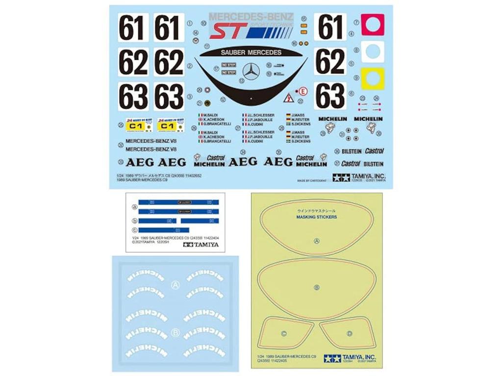 Tamiya Sports Car Series 1989 Sauber Mercedes C9 Plast Model 24359 1/24 No.359