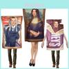 Fantasia de Festa Halloween 2023 Mona Lisa Divertida e Brincalhona Roupa de Pintura de Parede Para Cosplay