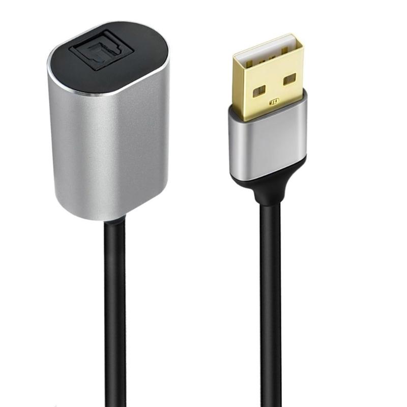 USB A Male Digital Fiber Analog Sound Cable SPDIF Female Digital Sound Converter Cable for HDTV Multimedia Speaker