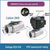 Stainless Steel Mini Electric Two-Way Ball Valve with Sight Glass, Manual-Automatic Integration, Waterproof, Threaded, DC Compatible